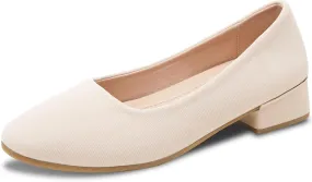 ALTOCIS Women’s Low Block Chunky Heels Pumps Ladies Elegant Closed Round Toe Pumps Shoes Low Platform Office Pumps Shoes
