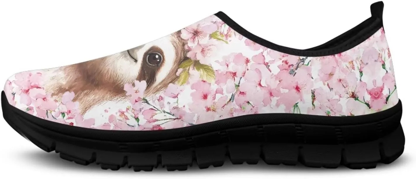 Animal Print Low Cut Sneakers Comfort Womens Slip On Loafers Walking Tennis Shoes Laceless Lightweight Round Toe Arch Support Sneaker