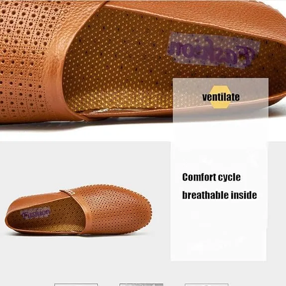 Asifn Men's Oversized Sports Sandals Outdoor Fisherman Casual Breathable Leather Shoes Spring Summer Business Fashion Closed Toe