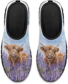 Cow Print Athletic Sneakers Low Cut Work Shoes for Women Casual Flats Heels Loafers Lightweight Tennis Mesh Shoe Loafer