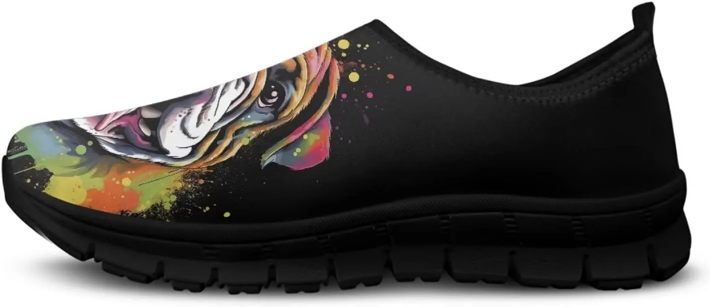 Dogs Loafers Sneakers for Women Fashion Tennis Shoes Slip On Lightweight Walking Low Cut Sneaker Comfort Soft Sole Shoe Loafer