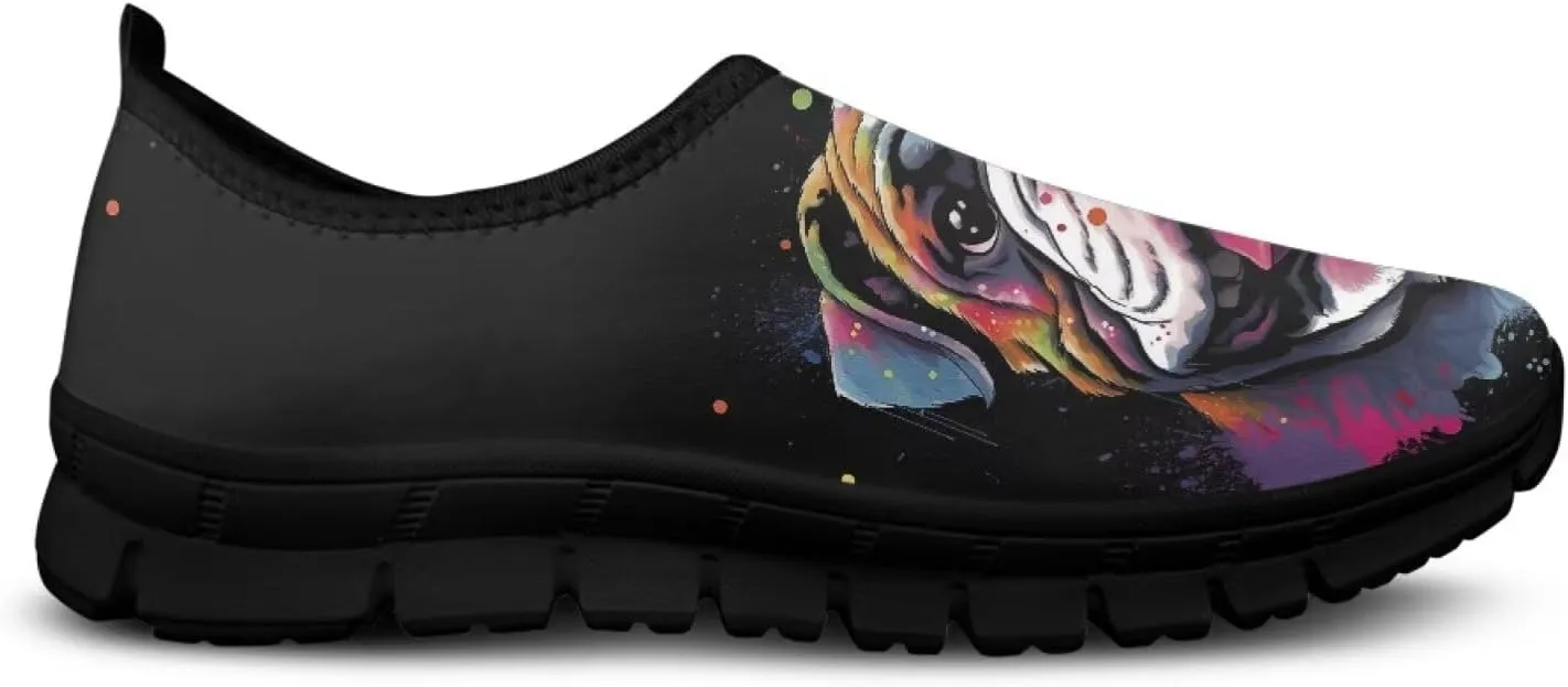 Dogs Loafers Sneakers for Women Fashion Tennis Shoes Slip On Lightweight Walking Low Cut Sneaker Comfort Soft Sole Shoe Loafer