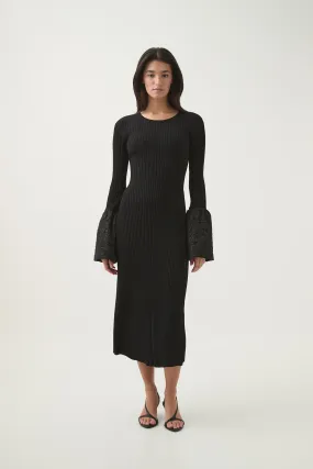 Flute Knit Midi Dress