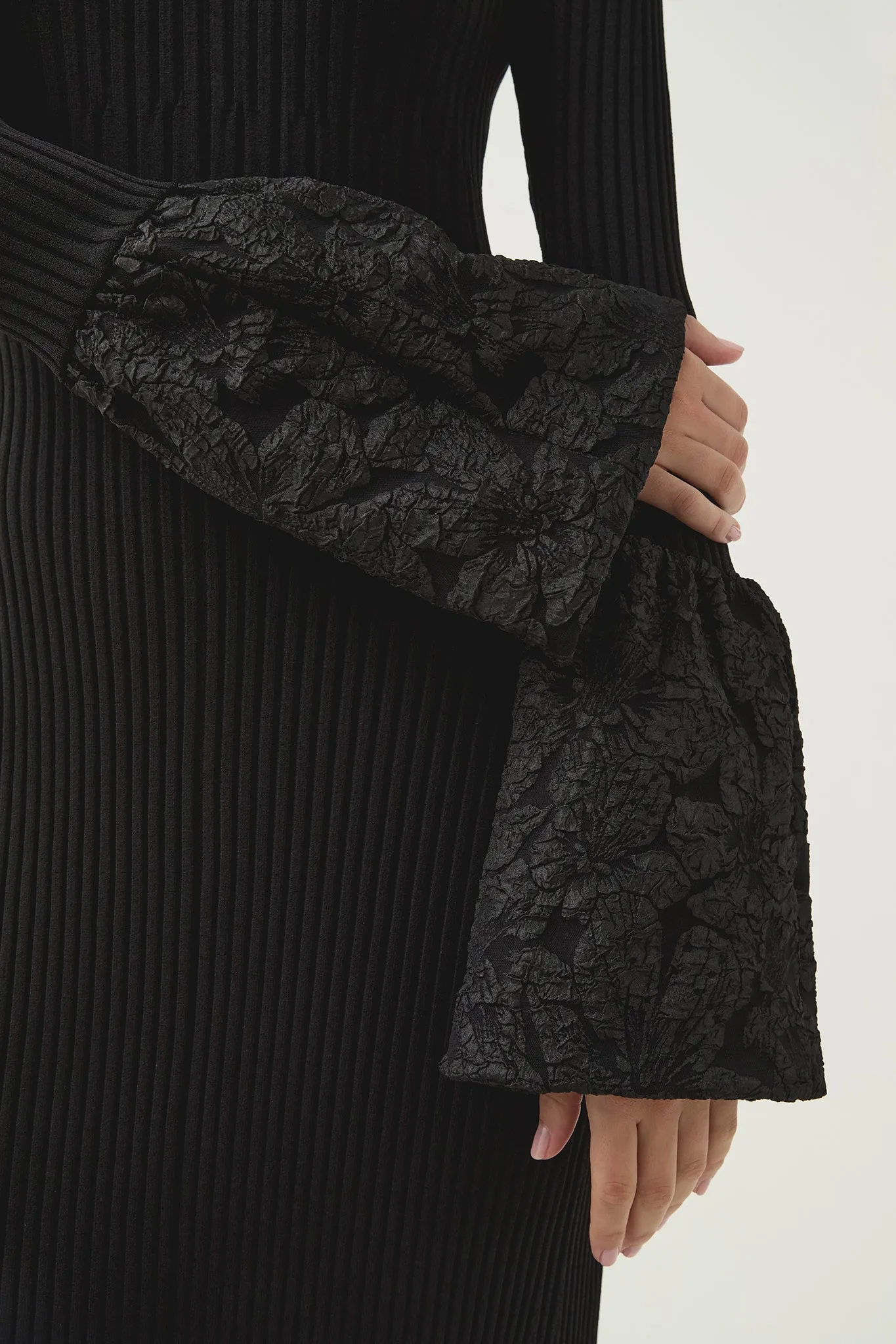 Flute Knit Midi Dress