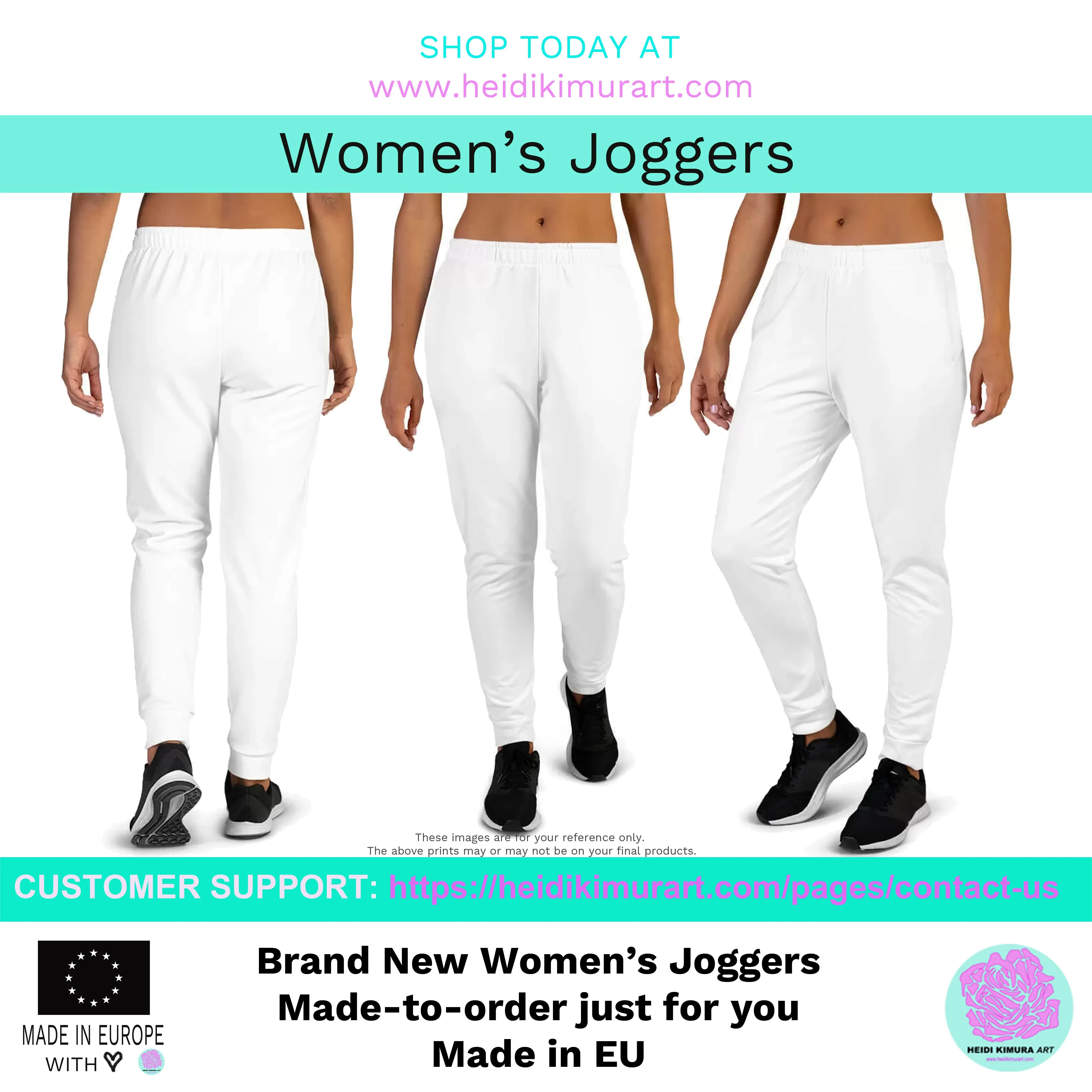 Hot Pink Women's Joggers, Solid Color Slim Fit Sweatpants, Lightweight Pants-Made in EU