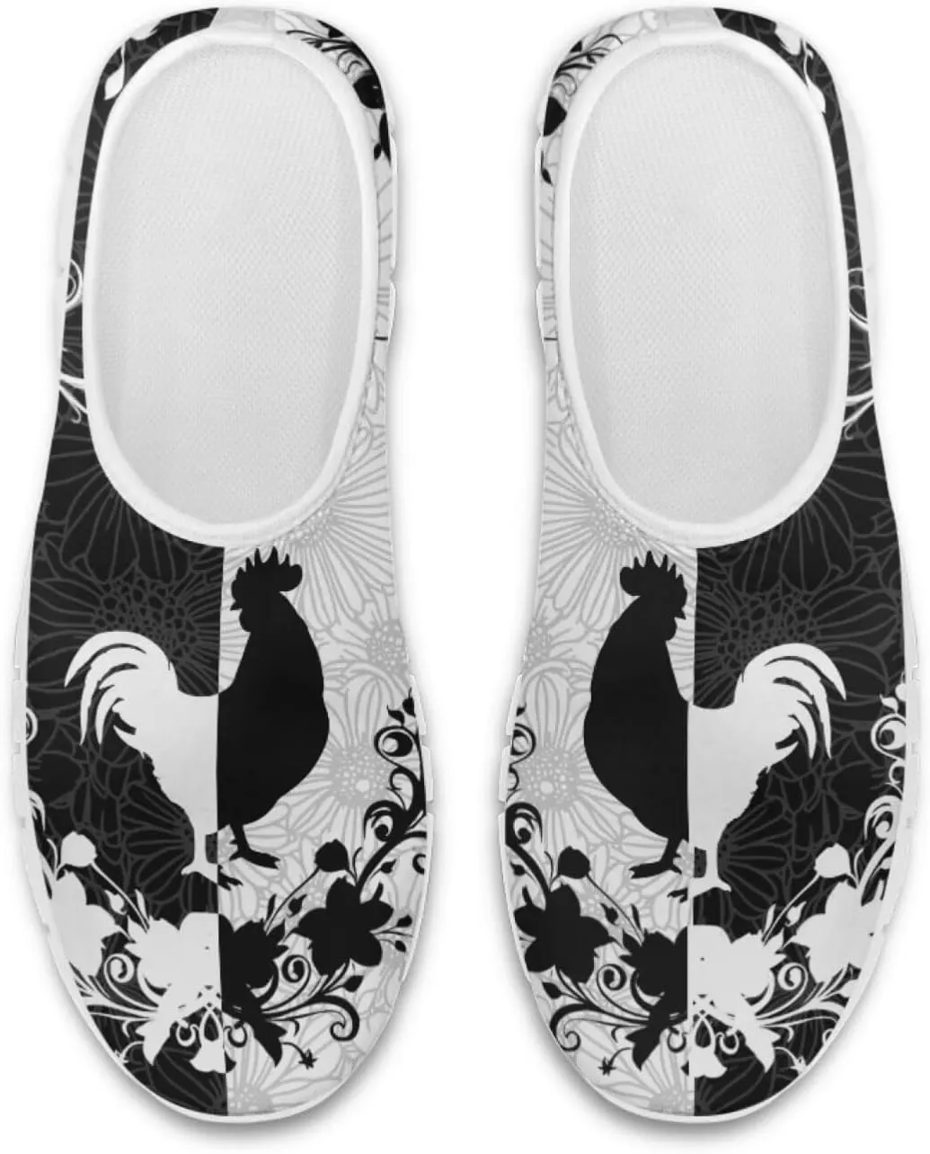 Jeiento Boho Floral Loafers for Women Slip on Shoes Flats Shoes Cozy Work Shoes