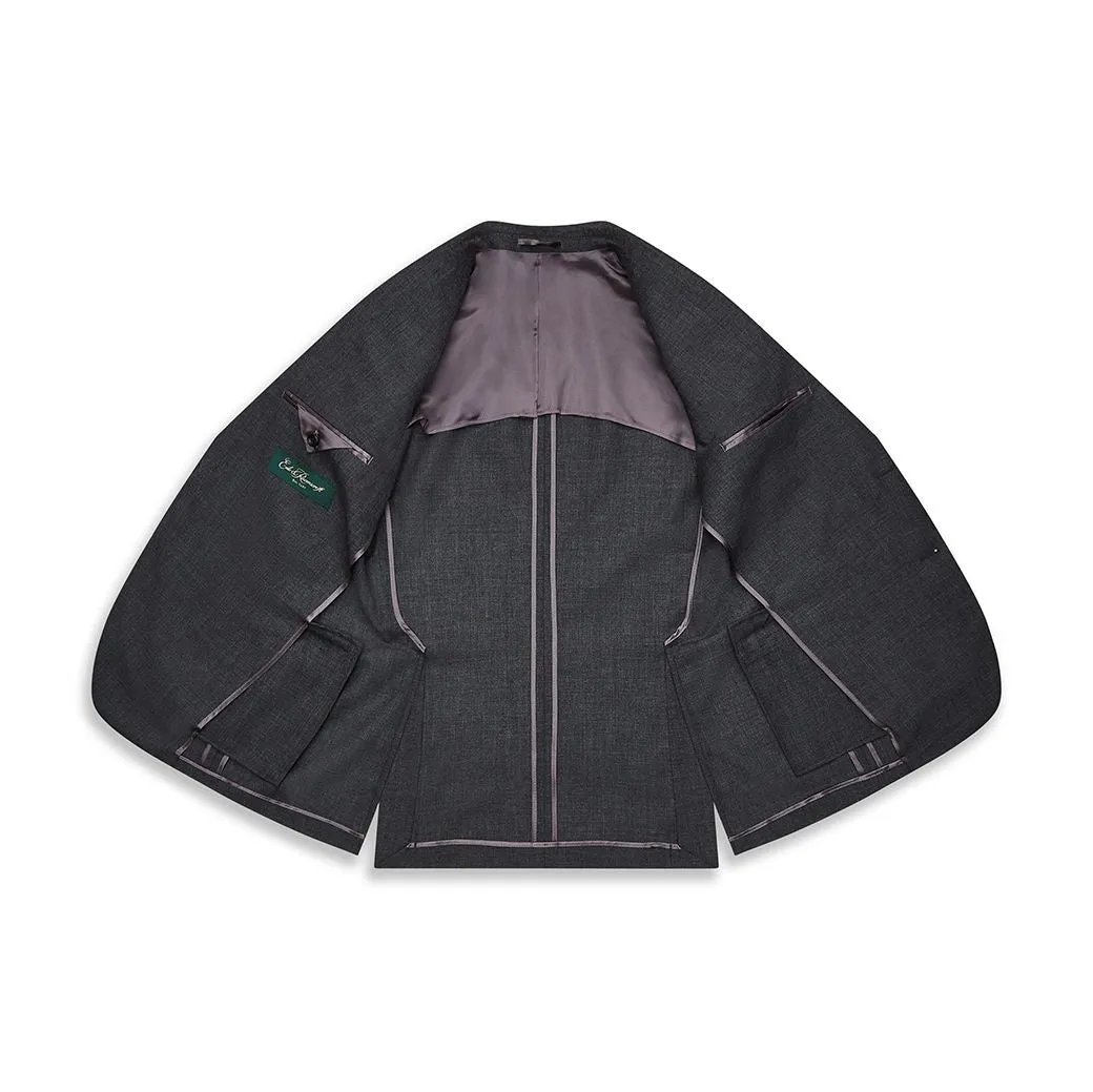 Knighton Semi Lined Charcoal Tropical Worsted Wool Suit