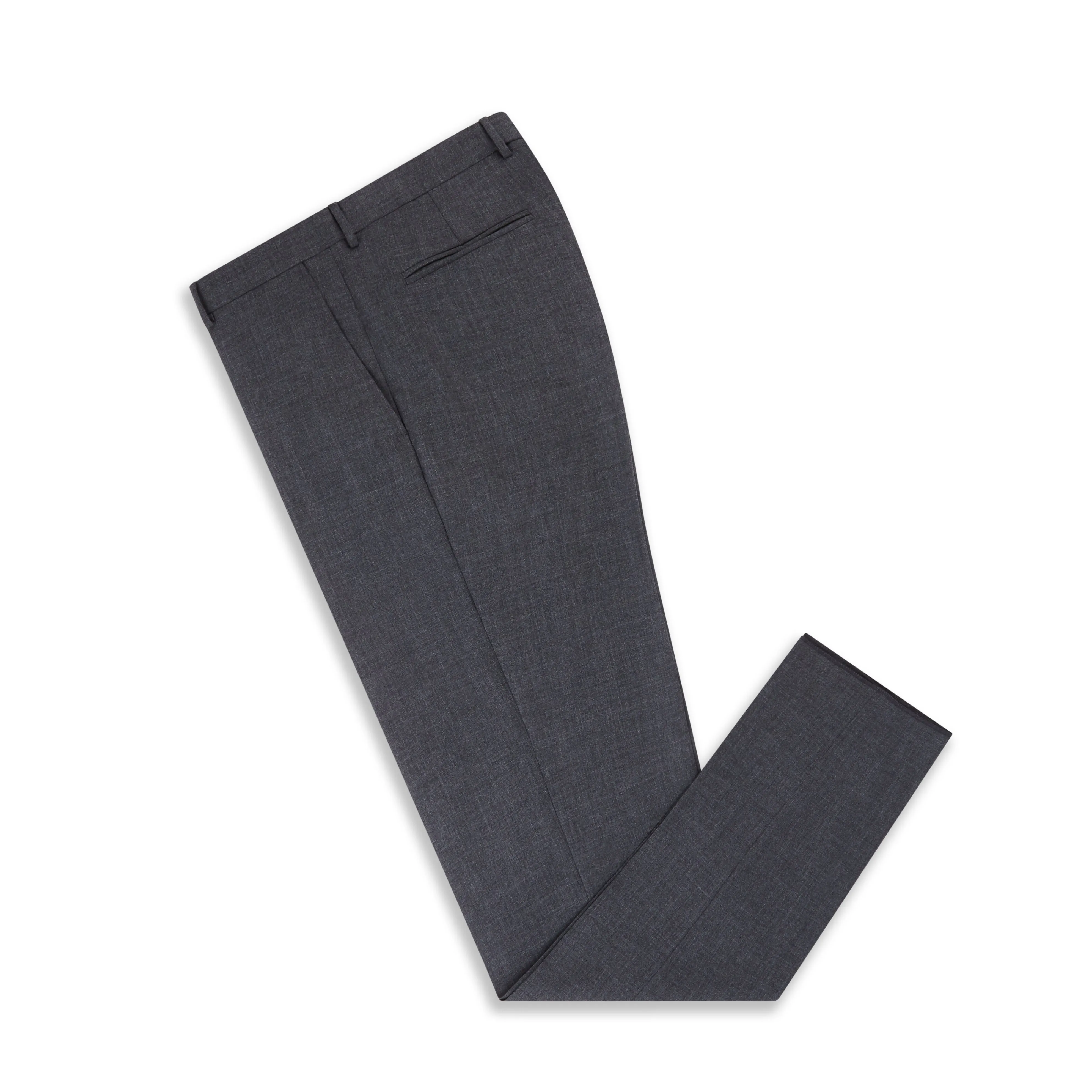 Knighton Semi Lined Charcoal Tropical Worsted Wool Suit