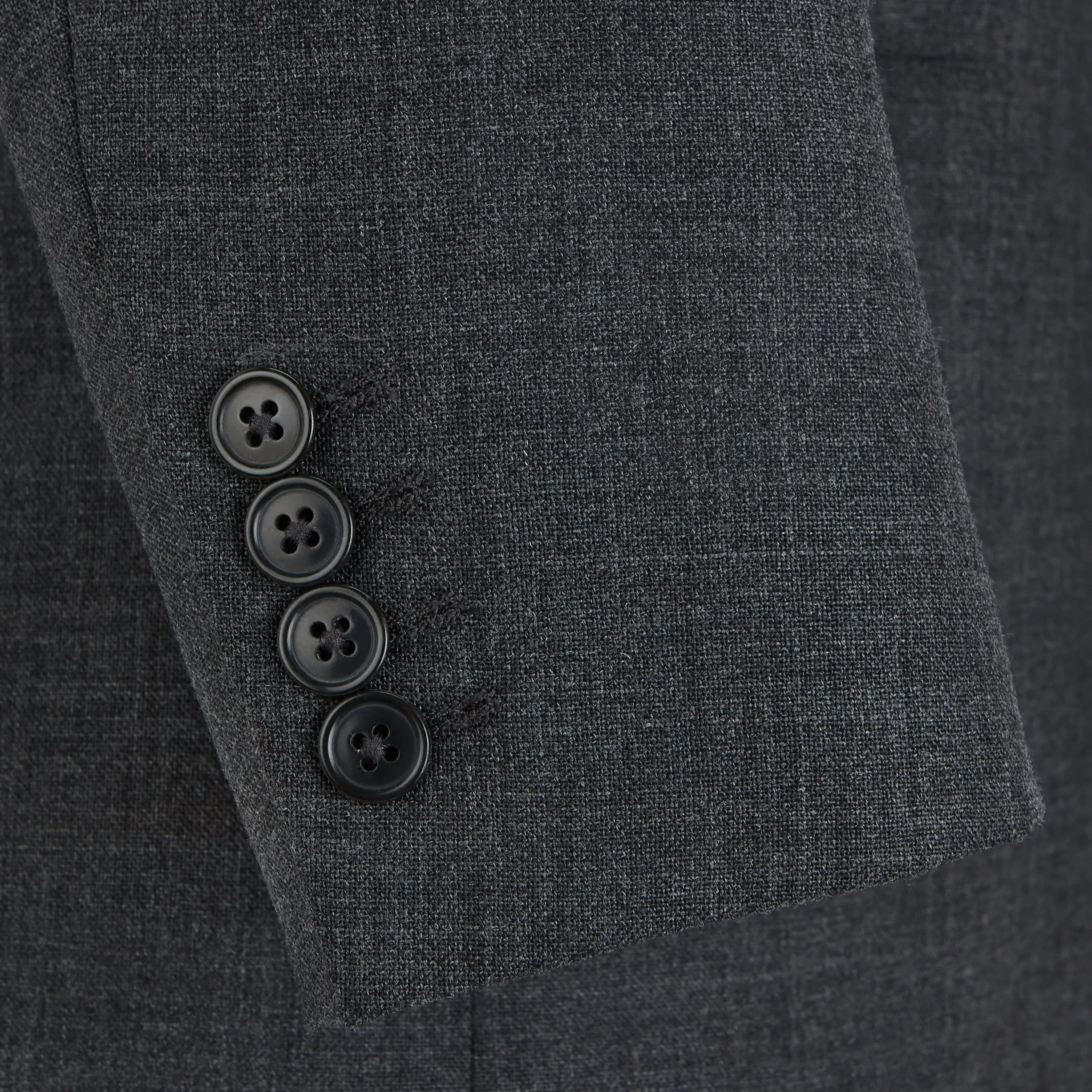 Knighton Semi Lined Charcoal Tropical Worsted Wool Suit