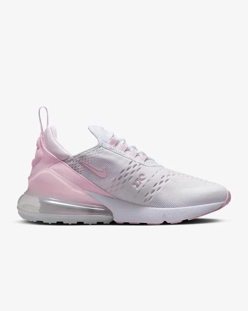Nike Air Max 270 Women's Shoes (FJ4575-100, White/Pearl Pink/Football Grey/Medium Soft Pink)