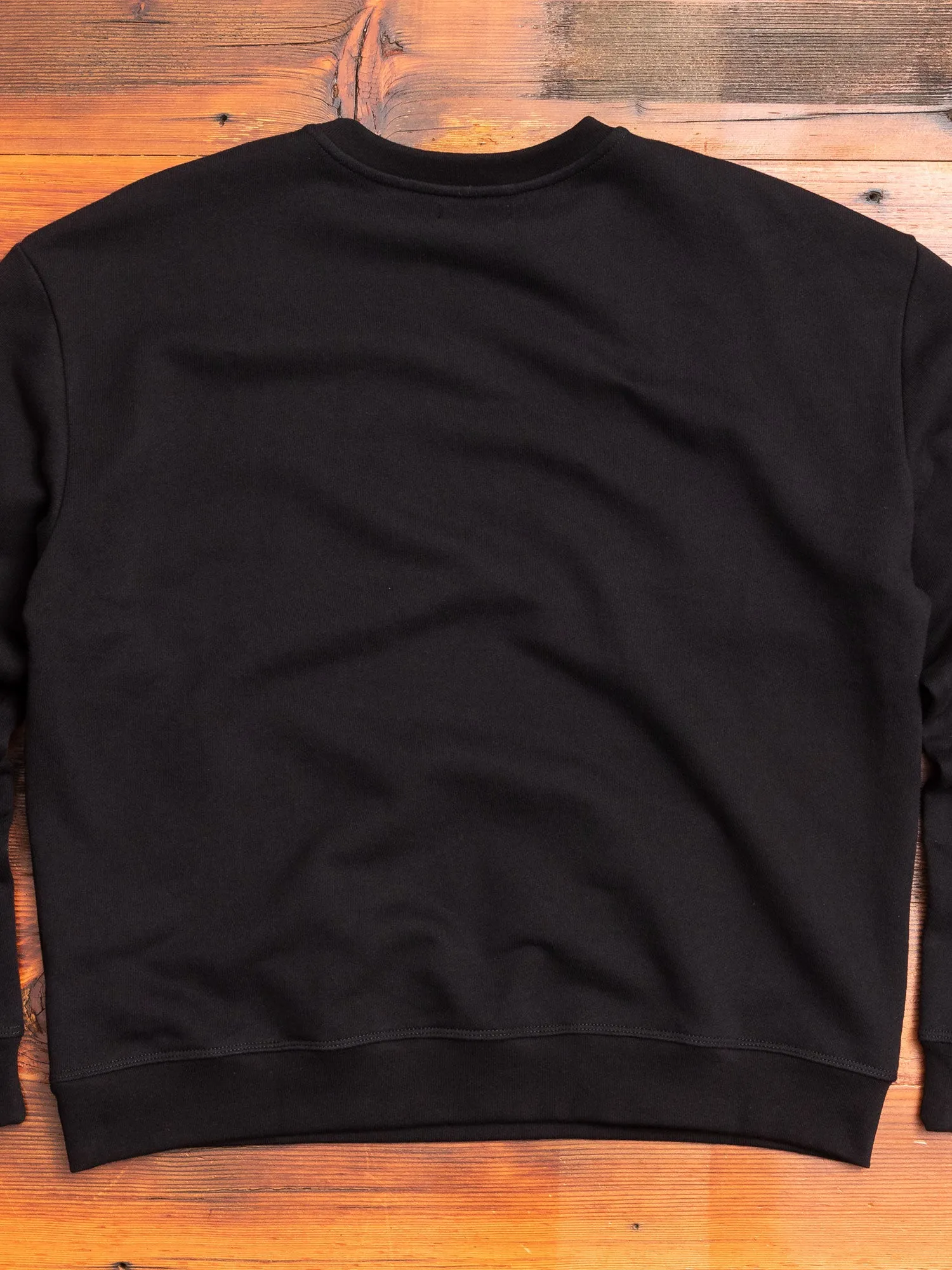 Oversized Crewneck Pullover in Black