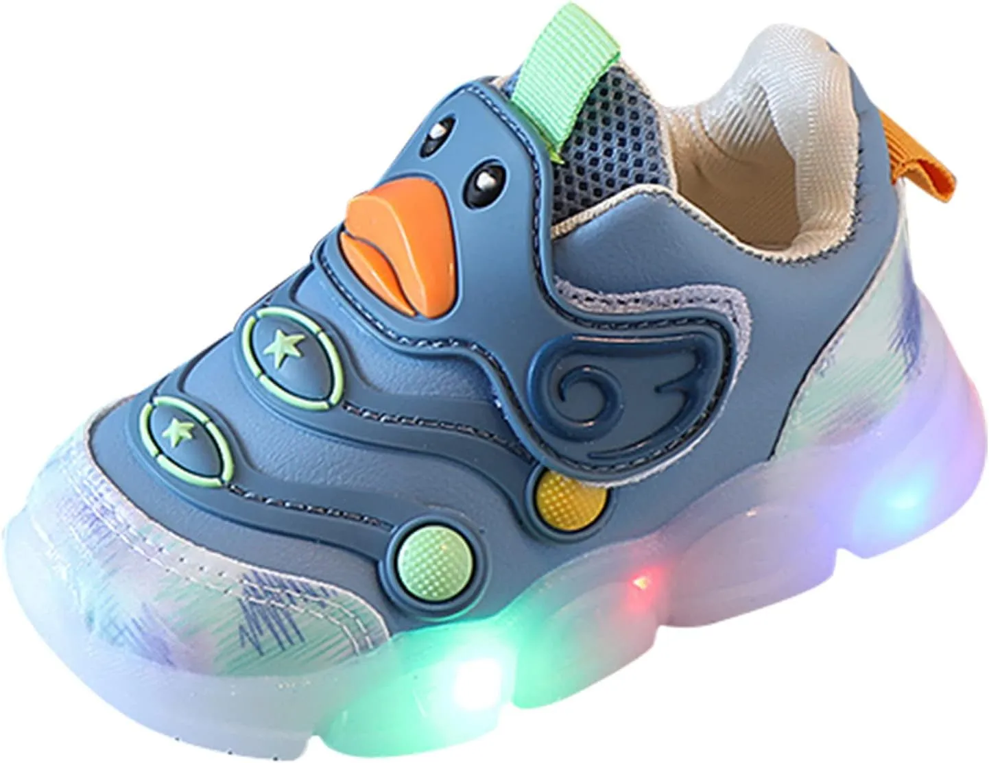 Shoe Girl Children Sports Shoes Light Shoes Small White Shoes Light Board Shoes Non Slip Soft Bottom Toddler Metallic