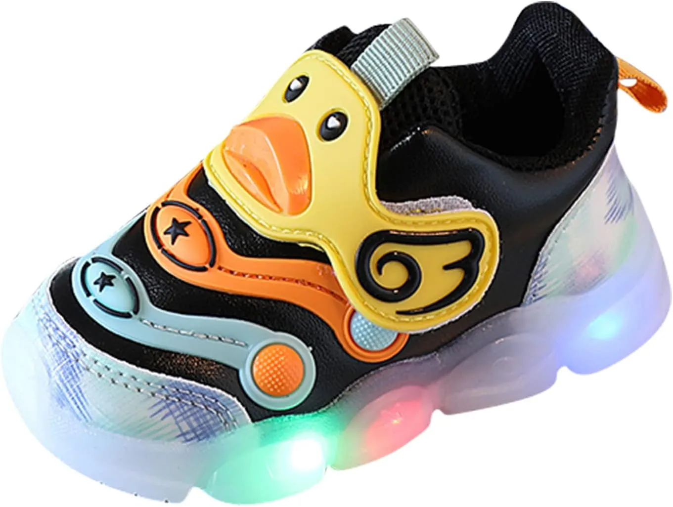 Shoe Girl Children Sports Shoes Light Shoes Small White Shoes Light Board Shoes Non Slip Soft Bottom Toddler Metallic