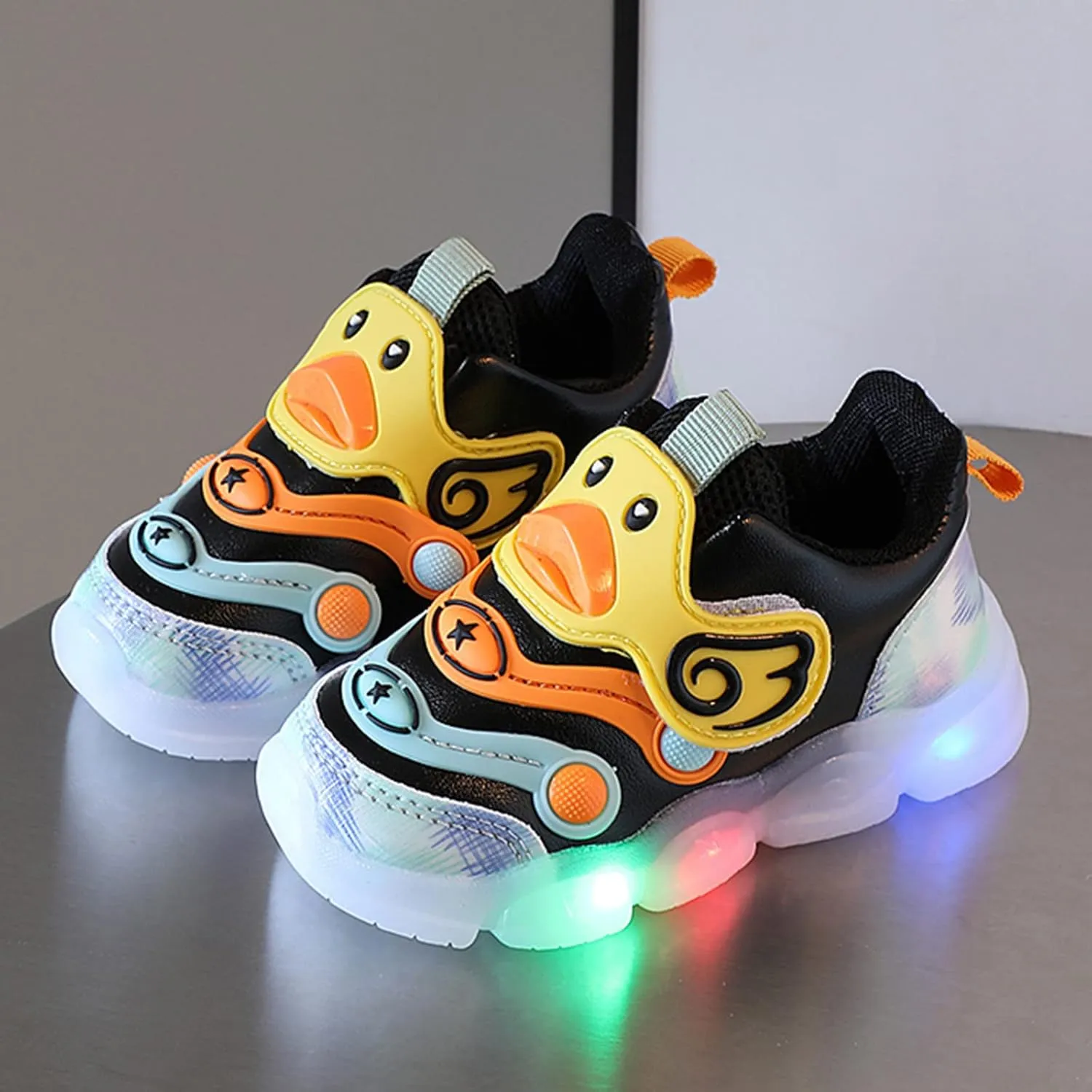 Shoe Girl Children Sports Shoes Light Shoes Small White Shoes Light Board Shoes Non Slip Soft Bottom Toddler Metallic