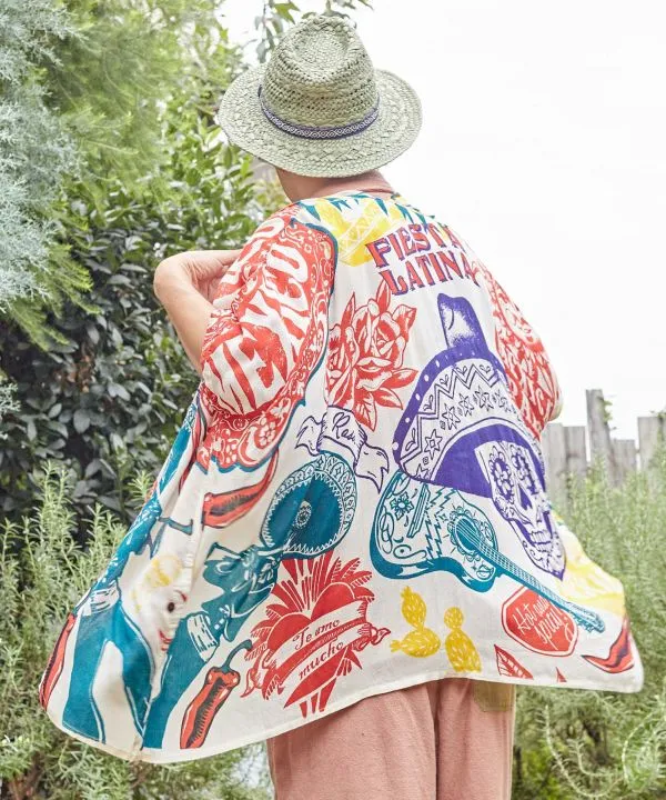 Unisex Ethnic Pattern Sheer KIMONO