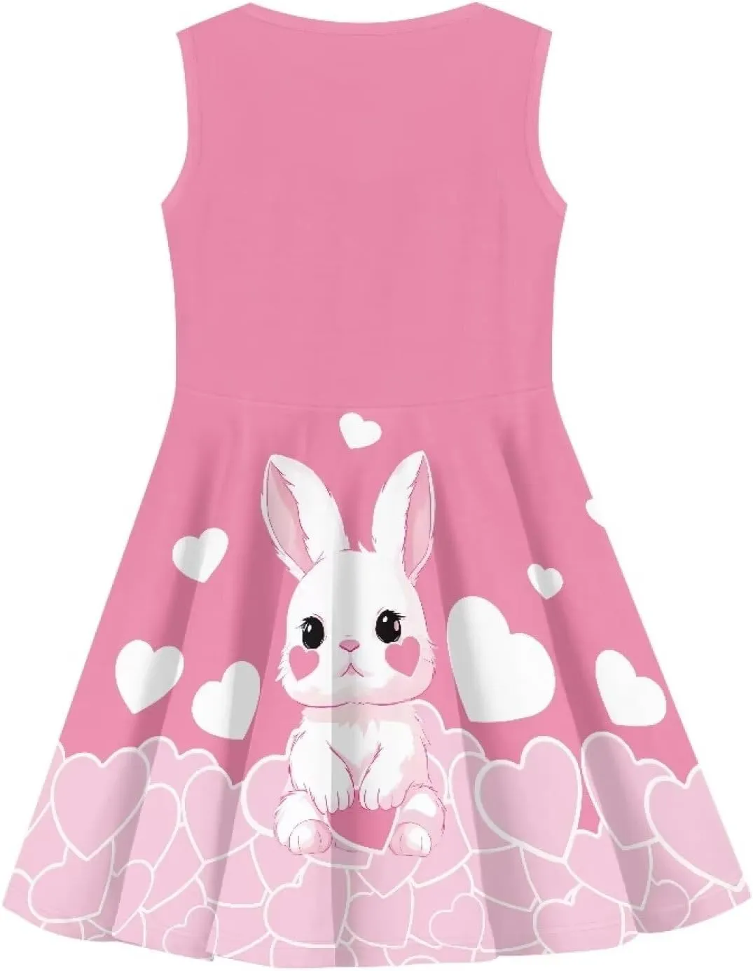 Wiryuouvt Summer Dresses for Girls Sleeveless Dress A-line Skirt