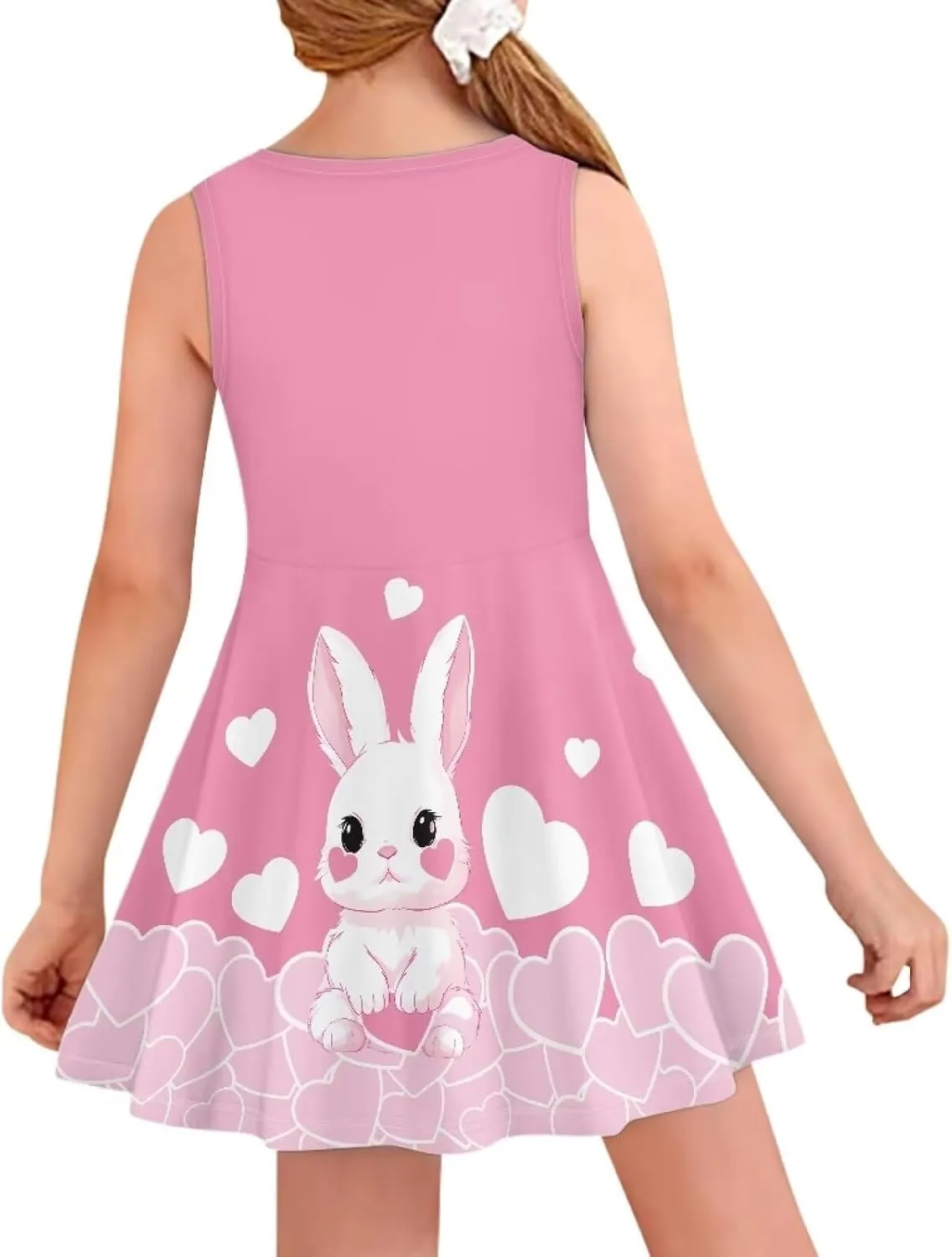 Wiryuouvt Summer Dresses for Girls Sleeveless Dress A-line Skirt