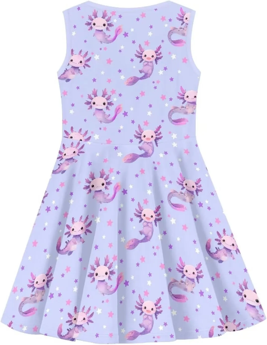 Wiryuouvt Summer Dresses for Girls Sleeveless Dress A-line Skirt