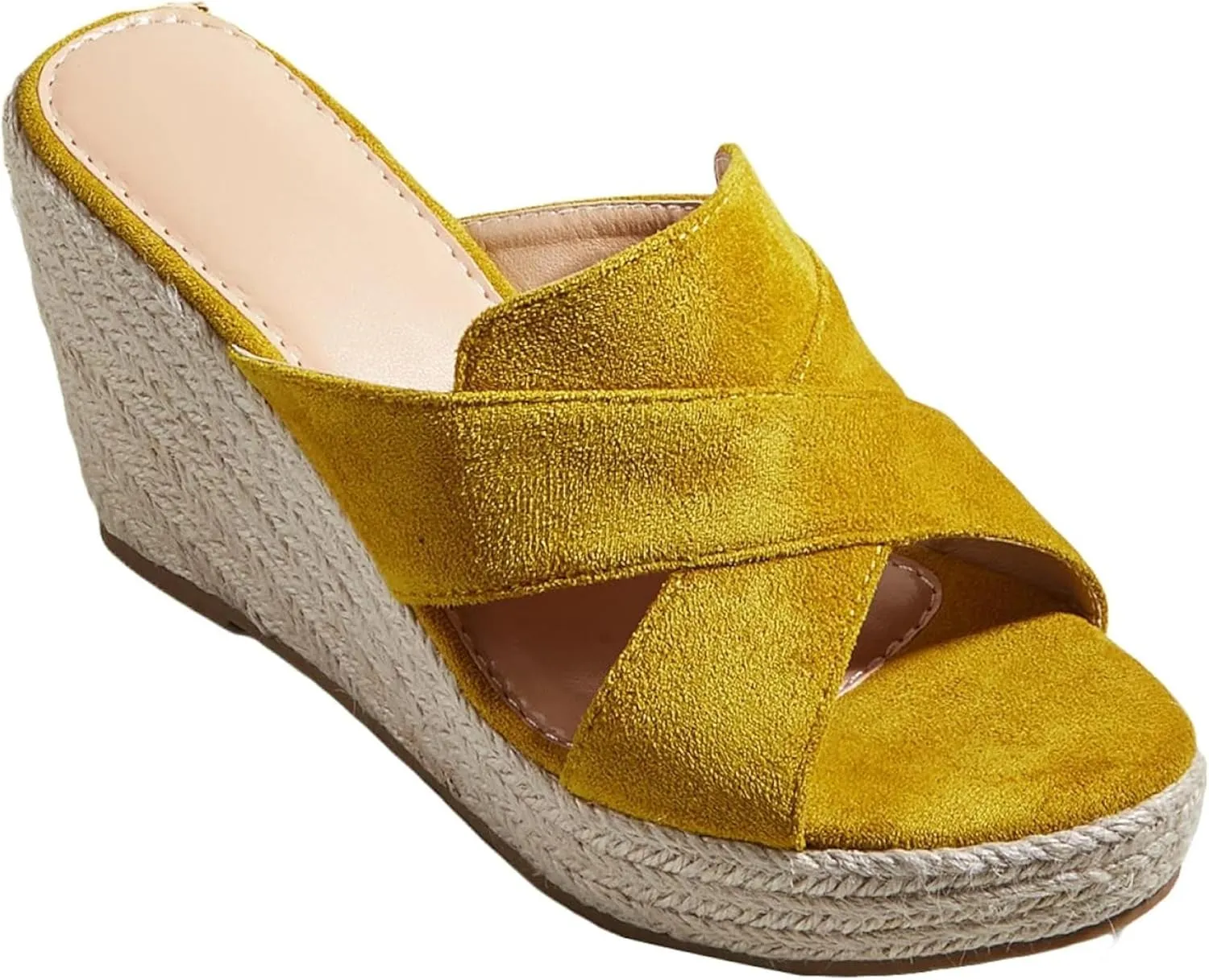 Women's Wedge Sandals Open Toed Dresses Thick Soled Shoes Casual Summer Slippers