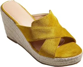 Women's Wedge Sandals Open Toed Dresses Thick Soled Shoes Casual Summer Slippers