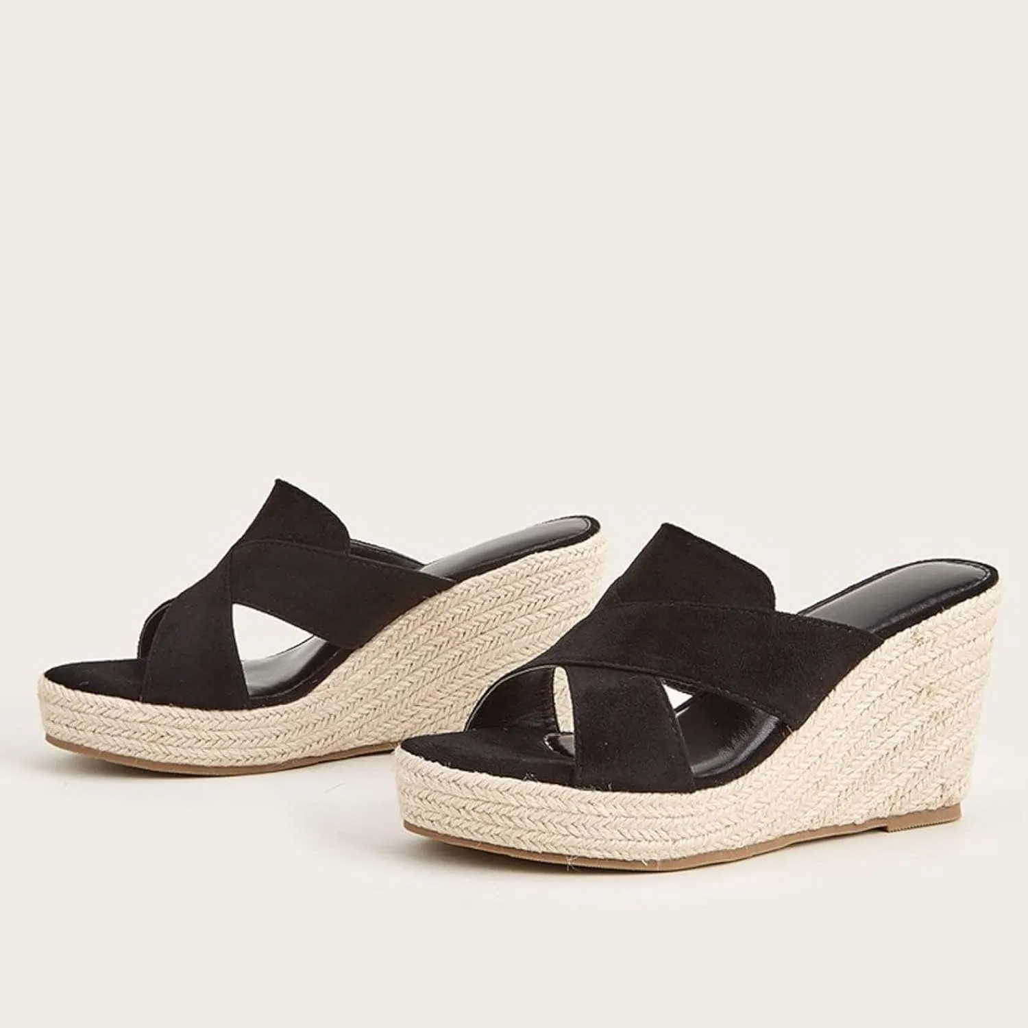 Women's Wedge Sandals Open Toed Dresses Thick Soled Shoes Casual Summer Slippers