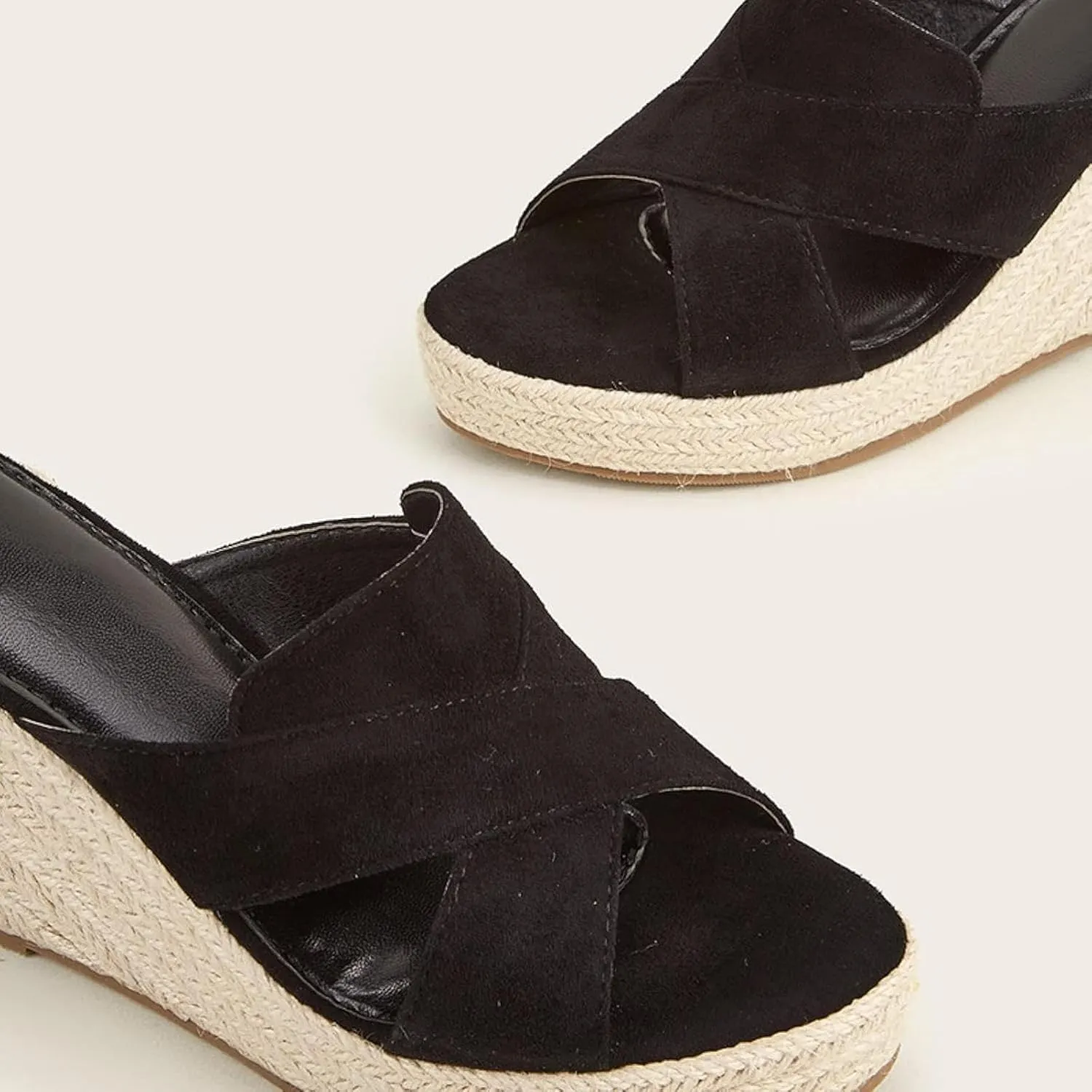 Women's Wedge Sandals Open Toed Dresses Thick Soled Shoes Casual Summer Slippers